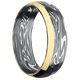 Kinetic with Acid Finish and 14K Yellow Gold Inlay