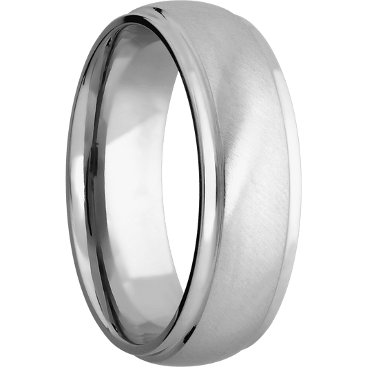 14K White Gold + Anglesatin , Polish Finish