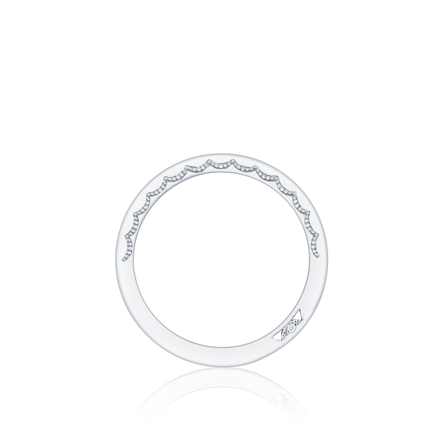 Tacori 18k White Gold Starlit  Wedding Band (0.01 CTW)