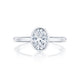 Tacori 18k White Gold Starlit Oval Diamond Engagement Ring Setting (0.01 CTW)