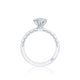 Tacori 18k White Gold Starlit Oval Diamond Engagement Ring Setting (0.01 CTW)
