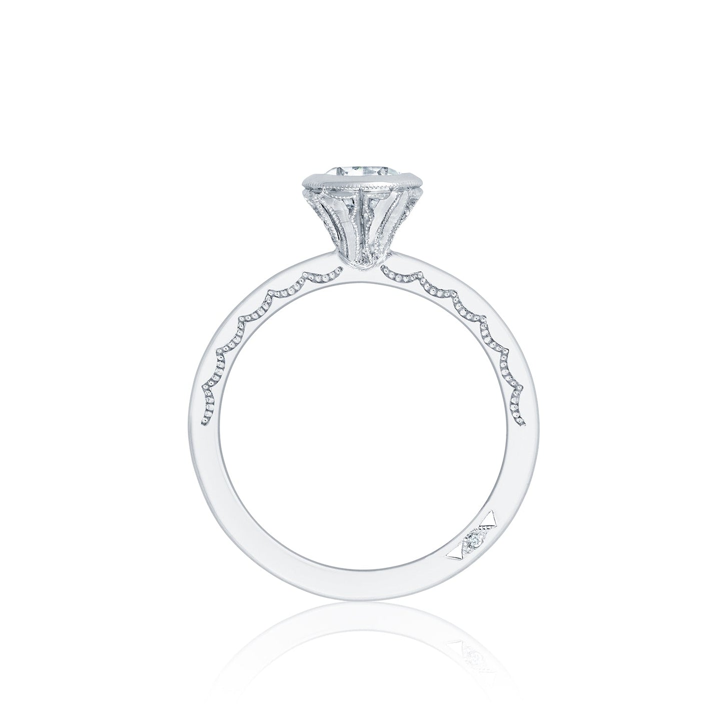 Tacori 18k White Gold Starlit Pear Diamond Engagement Ring Setting (0.01 CTW)