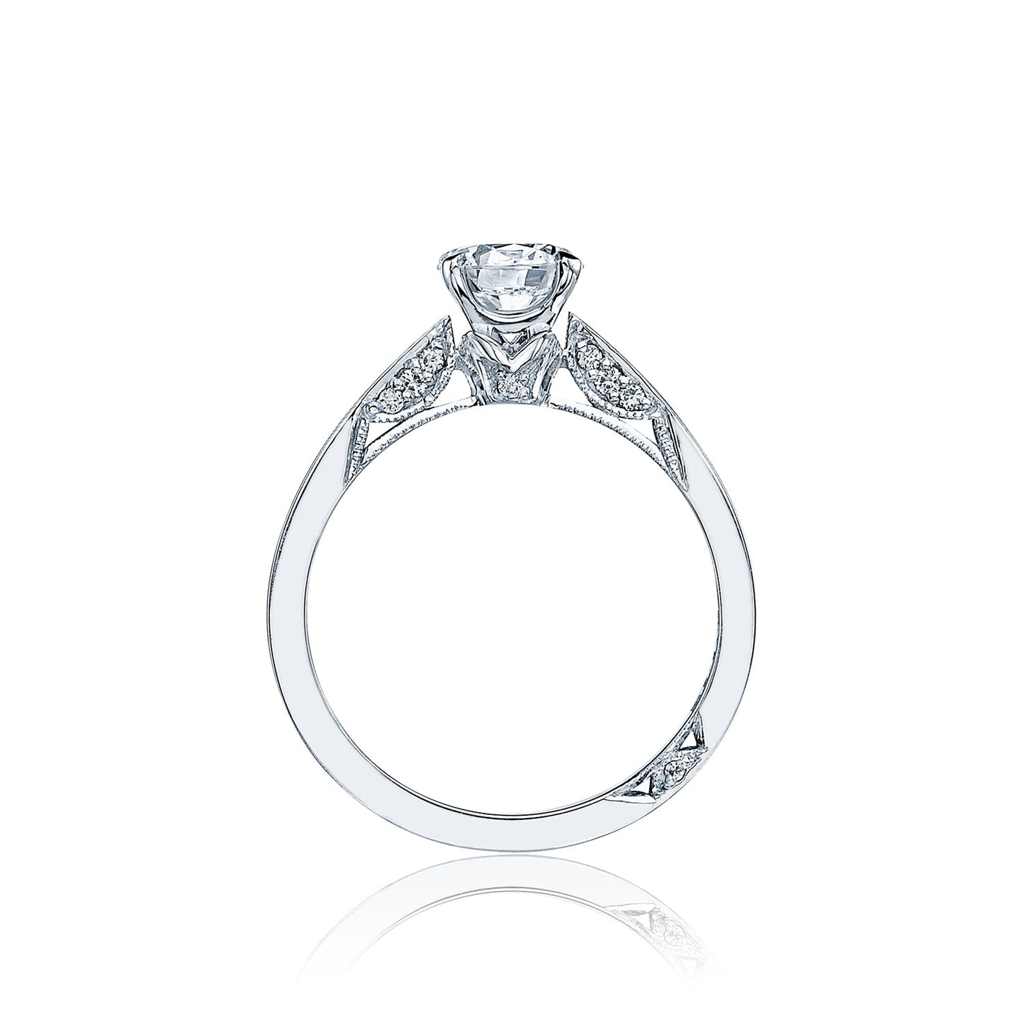 Tacori 18k White Gold Simply Tacori Round Diamond Engagement Ring Setting (0.09 CTW)