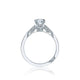 Tacori 18k White Gold Simply Tacori Round Diamond Engagement Ring Setting (0.09 CTW)