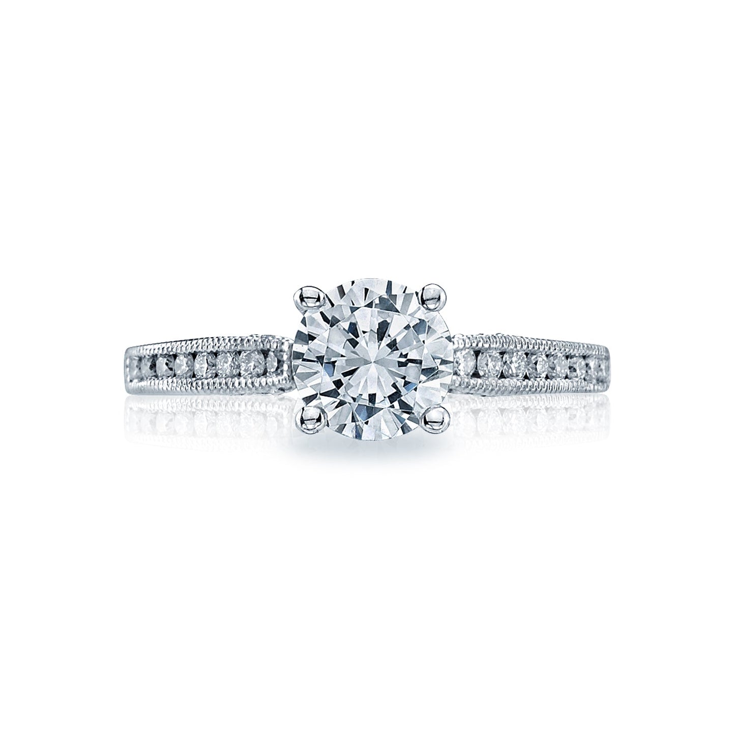 Tacori 18k White Gold Simply Tacori Round Diamond Engagement Ring Setting (0.25 CTW)