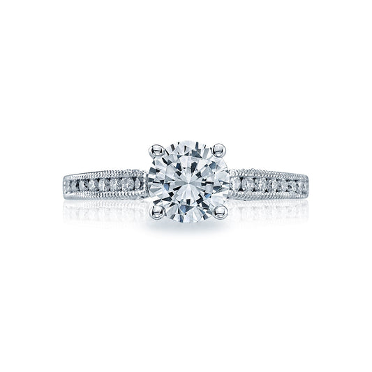 Tacori 18k White Gold Simply Tacori Round Diamond Engagement Ring Setting (0.25 CTW)
