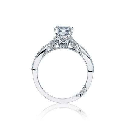 Tacori Platinum Ribbon Round Diamond Engagement Ring Setting (0.26 CTW)