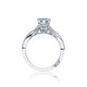 Tacori Platinum Ribbon Round Diamond Engagement Ring Setting (0.26 CTW)