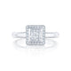 Tacori 18k White Gold Starlit Princess Diamond Engagement Ring Setting (0.15 CTW)