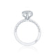Tacori 18k White Gold Starlit Princess Diamond Engagement Ring Setting (0.15 CTW)