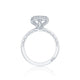 Tacori 18k White Gold Starlit Princess Diamond Engagement Ring Setting (0.19 CTW)