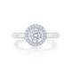 Tacori 18k White Gold Starlit Round Diamond Engagement Ring Setting (0.16 CTW)
