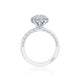 Tacori 18k White Gold Starlit Round Diamond Engagement Ring Setting (0.16 CTW)