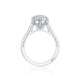Tacori 18k White Gold Starlit Princess Diamond Engagement Ring Setting (0.2 CTW)