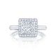 Tacori 18k White Gold Starlit Princess Diamond Engagement Ring Setting (0.29 CTW)