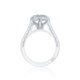 Tacori 18k White Gold Starlit Princess Diamond Engagement Ring Setting (0.29 CTW)