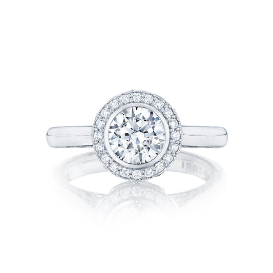 Tacori 18k White Gold Starlit Princess Diamond Engagement Ring Setting (0.16 CTW)