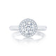 Tacori 18k White Gold Starlit Princess Diamond Engagement Ring Setting (0.16 CTW)