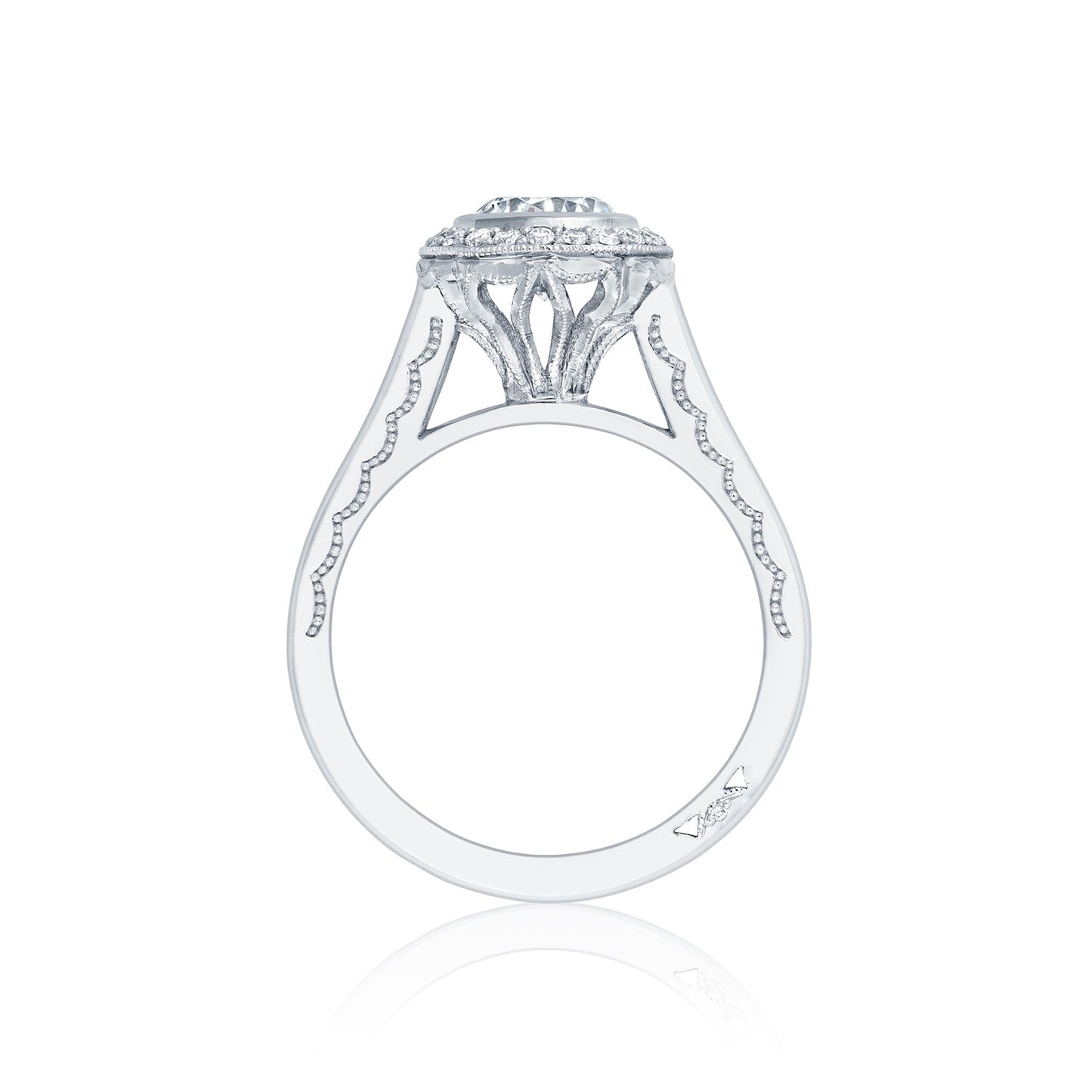 Tacori 18k White Gold Starlit Princess Diamond Engagement Ring Setting (0.16 CTW)