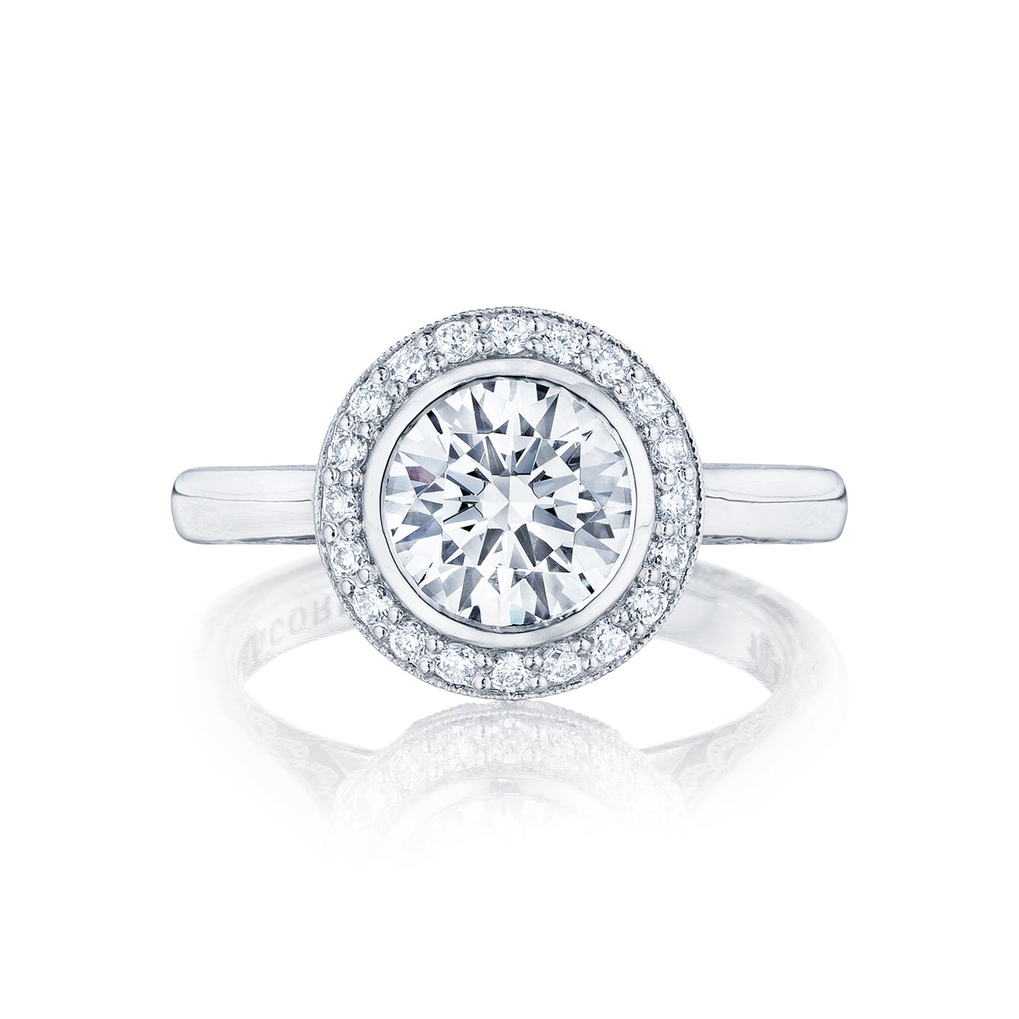 Tacori Platinum Starlit Round Diamond Engagement Ring Setting (0.24 CTW)