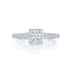 Tacori 18k White Gold Starlit Princess Diamond Engagement Ring Setting (0.13 CTW)
