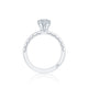 Tacori 18k White Gold Starlit Princess Diamond Engagement Ring Setting (0.13 CTW)