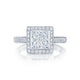 Tacori 18k White Gold Starlit Princess Diamond Engagement Ring Setting (0.41 CTW)