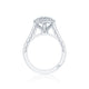 Tacori 18k White Gold Starlit Princess Diamond Engagement Ring Setting (0.41 CTW)