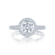 Tacori 18k White Gold Starlit Round Diamond Engagement Ring Setting (0.3 CTW)