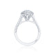 Tacori 18k White Gold Starlit Round Diamond Engagement Ring Setting (0.3 CTW)