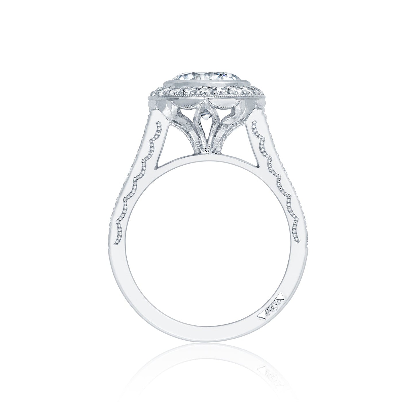 Tacori 18k White Gold Starlit Round Diamond Engagement Ring Setting (0.44 CTW)