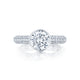 Tacori 18k White Gold Starlit Round Diamond Engagement Ring Setting (0.67 CTW)