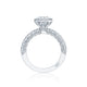 Tacori 18k White Gold Starlit Round Diamond Engagement Ring Setting (0.67 CTW)