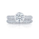 Tacori 18k White Gold Starlit Round Diamond Engagement Ring Setting (0.67 CTW)