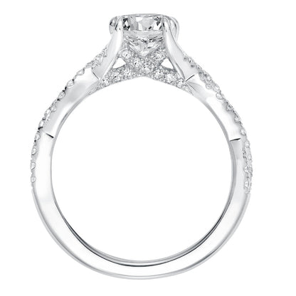 Goldman 14k White Gold 0.31ct Diamond Semi Mount Engagement Ring