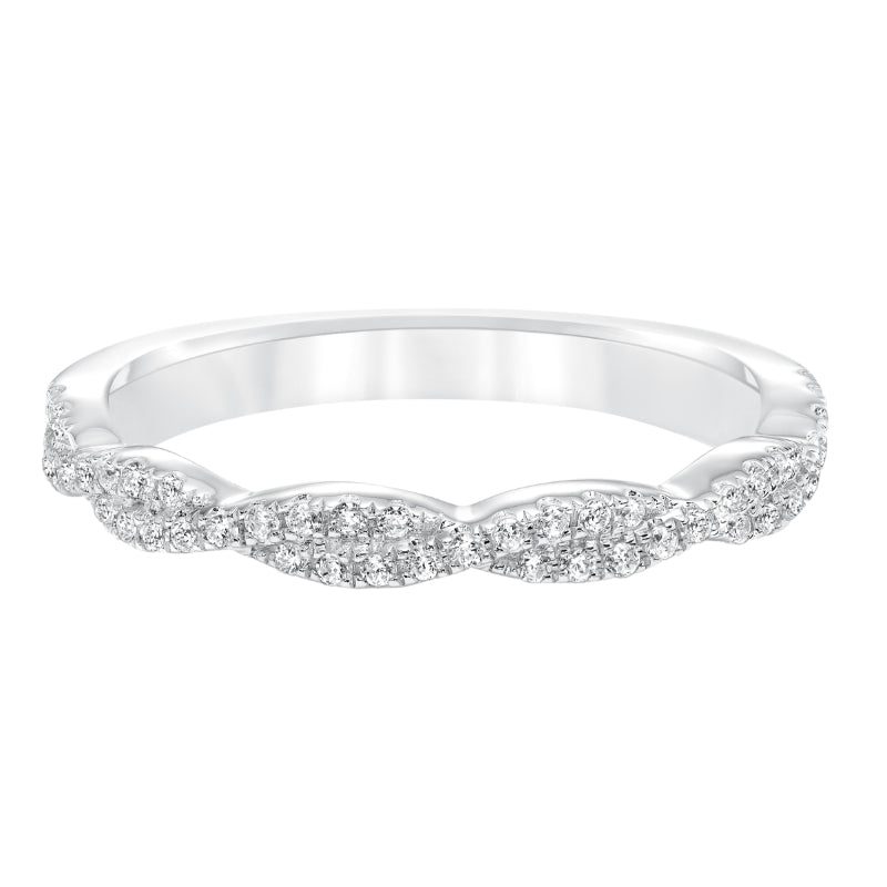 Goldman 14k White Gold 0.23ct Diamond Wedding Band