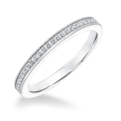 Goldman 14k White Gold 0.12ct Diamond Wedding Band