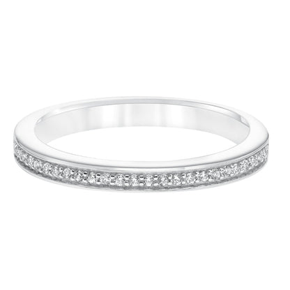 Goldman 14k White Gold 0.12ct Diamond Wedding Band