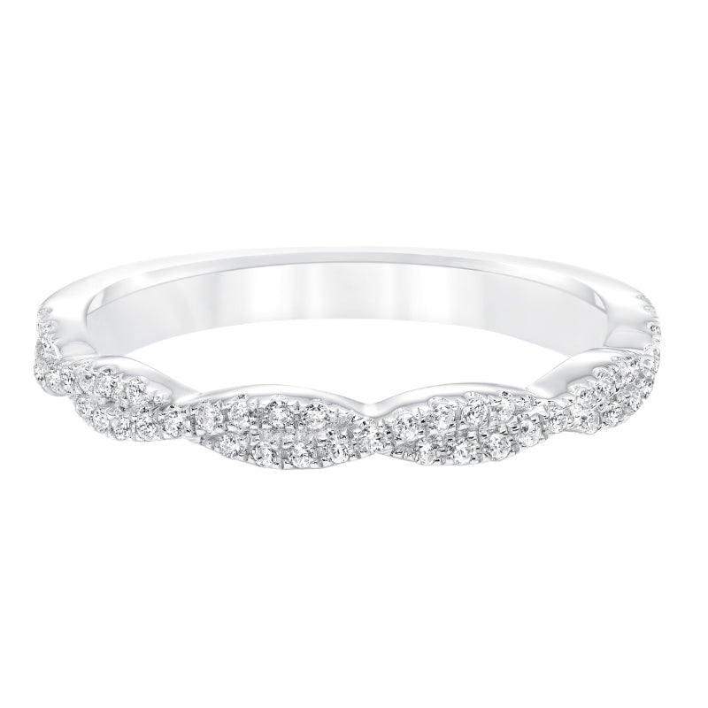 Goldman 14k White Gold 0.25ct Diamond Wedding Band