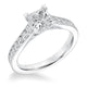 Goldman 14k White Gold 0.38ct Diamond Semi Mount Engagement Ring
