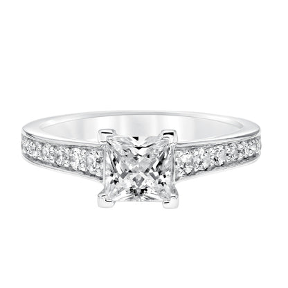 Goldman 14k White Gold 0.38ct Diamond Semi Mount Engagement Ring