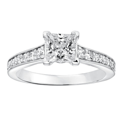 Goldman 14k White Gold 0.38ct Diamond Semi Mount Engagement Ring