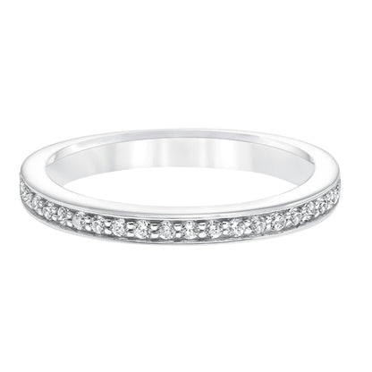 Goldman 14k White Gold 0.24ct Diamond Wedding Band