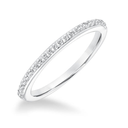 Goldman 14k White Gold 0.19ct Diamond Wedding Band