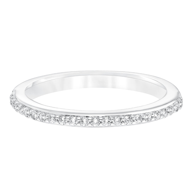 Goldman 14k White Gold 0.19ct Diamond Wedding Band