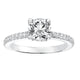Goldman 14k White Gold 0.32ct Diamond Semi-Mount Engagement Ring