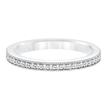 Goldman 14k White Gold 0.20ct Diamond Wedding Band