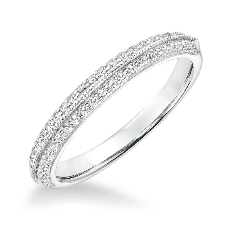 Goldman 14k White Gold 0.27ct Diamond Wedding Band