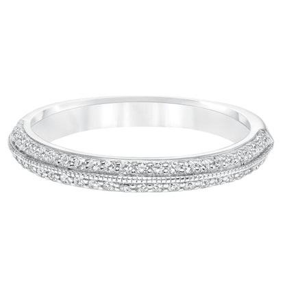 Goldman 14k White Gold 0.27ct Diamond Wedding Band