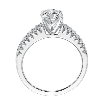 Goldman 14k White Gold 0.42ct Diamond Semi-Mount Engagement Ring